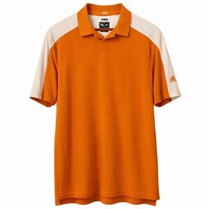 🧡 Adidas ClimaLite Orange & White Colorblock Polo Shirt – Men’s L